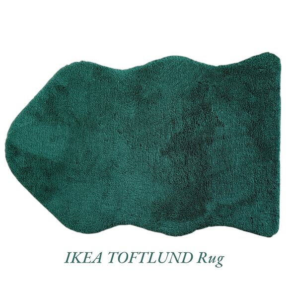 IKEA TOFTLUND Green Rug  1 ' 10 "x2 ' 9 " - Picture 1 of 3